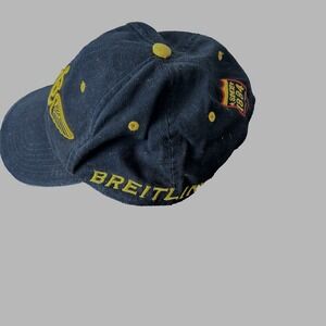 VTG BREITLING Cap Hat Men Strapback Blue Swiss Chronographs Timepiece Embroidery
